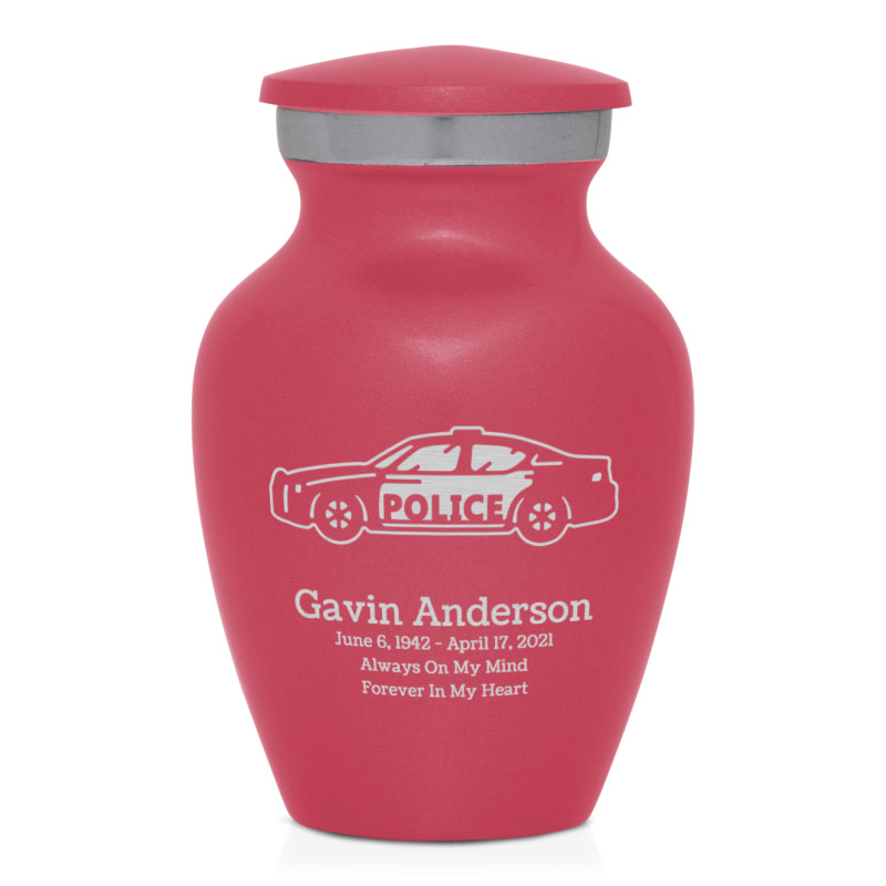 Police Car Keepsake Urn - Rose Pink