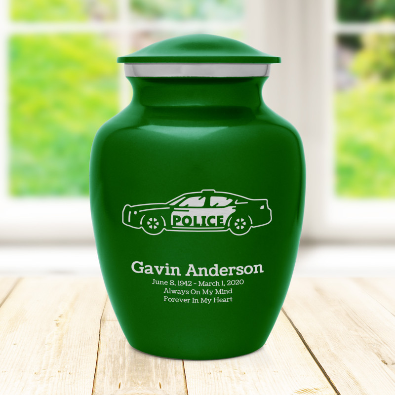 Police Car Sharing Urn - Shamrock Green