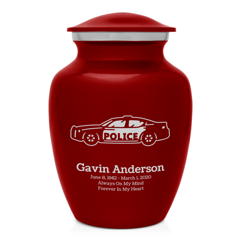 Police Car Sharing Urn - Ruby Red
