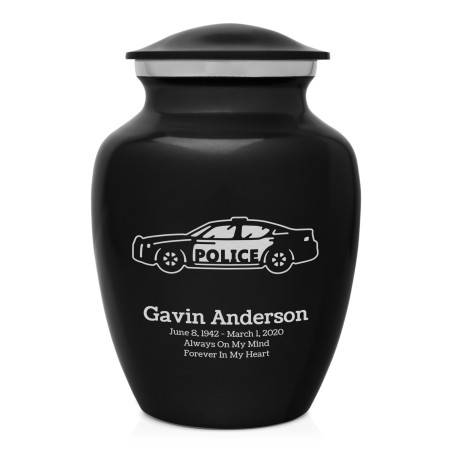 Police Car Sharing Urn - Jet Black