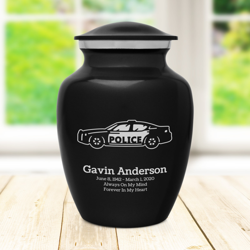 Police Car Sharing Urn - Jet Black