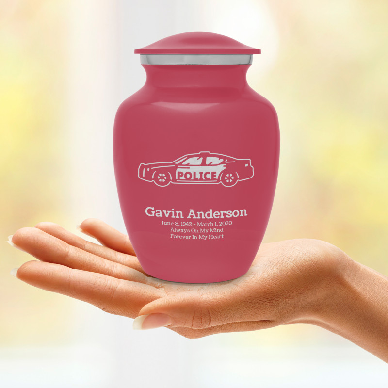 Police Car Sharing Urn - Rose Pink