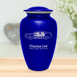 Police Car Cremation Urn - Midnight Blue