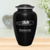 Police Car Cremation Urn - Jet Black