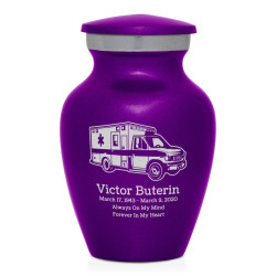Ambulance Keepsake Urn - Purple Luster