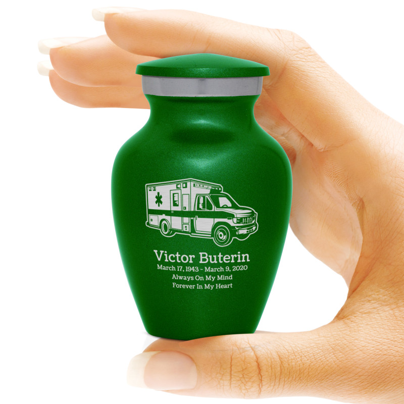 Ambulance Keepsake Urn - Shamrock Green