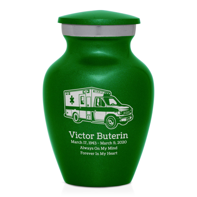 Ambulance Keepsake Urn - Shamrock Green