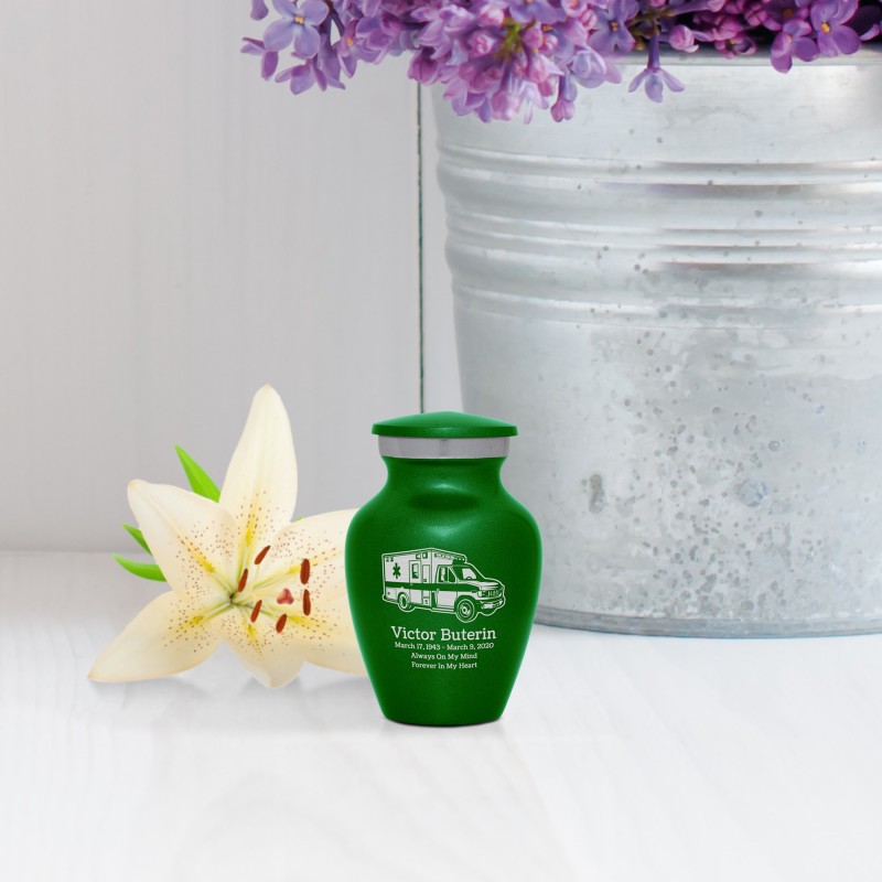 Ambulance Keepsake Urn - Shamrock Green