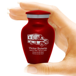 Ambulance Keepsake Urn - Ruby Red