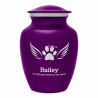 Small Angel Wings Pet Cremation Urn - Purple Luster