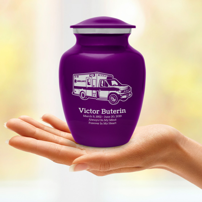 Ambulance Sharing Urn - Purple Luster