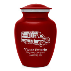 Ambulance Sharing Urn - Ruby Red