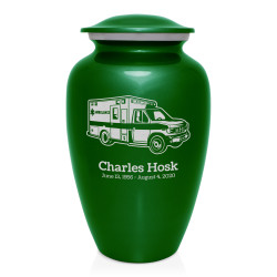Ambulance Cremation Urn - Shamrock Green
