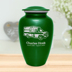 Ambulance Cremation Urn - Shamrock Green
