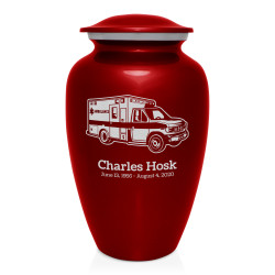 Ambulance Cremation Urn - Ruby Red