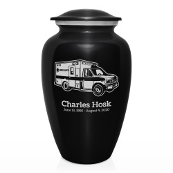 Ambulance Cremation Urn - Jet Black