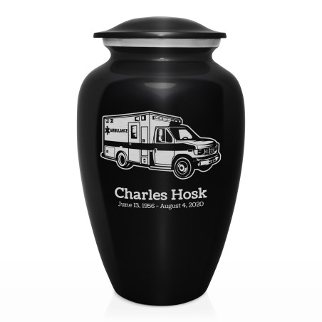 Ambulance Cremation Urn - Jet Black