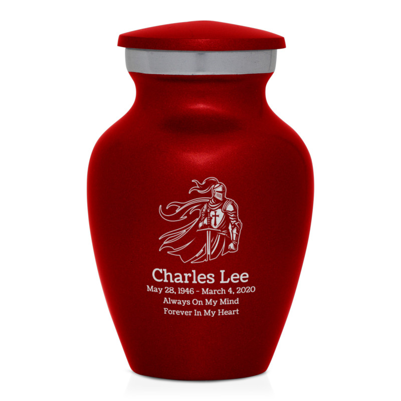 Knight Keepsake Urn - Ruby Red