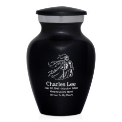 Knight Keepsake Urn - Jet Black