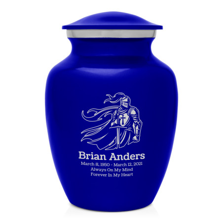Knight Sharing Urn - Midnight Blue
