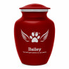Small Angel Wings Pet Cremation Urn - Ruby Red