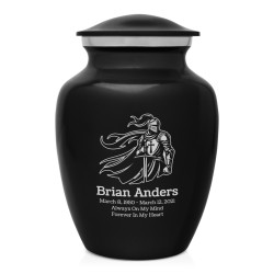 Knight Sharing Urn - Jet Black