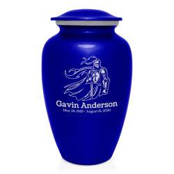 Knight Cremation Urn - Midnight Blue