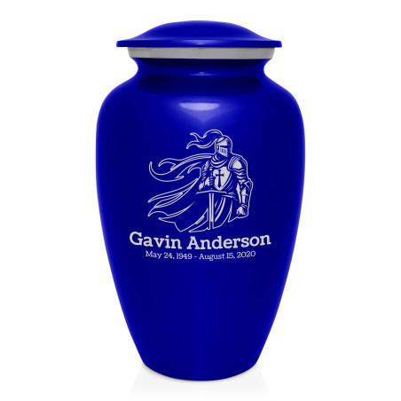 Knight Cremation Urn - Midnight Blue