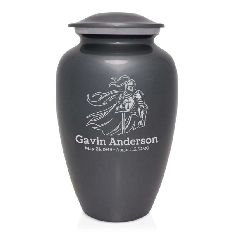 Knight Cremation Urn - Gunmetal Gray
