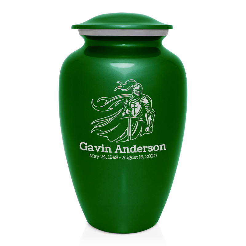Knight Cremation Urn - Shamrock Green