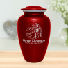 Knight Cremation Urn - Ruby Red