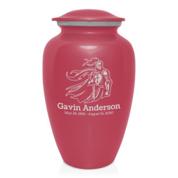 Knight Cremation Urn - Rose Pink