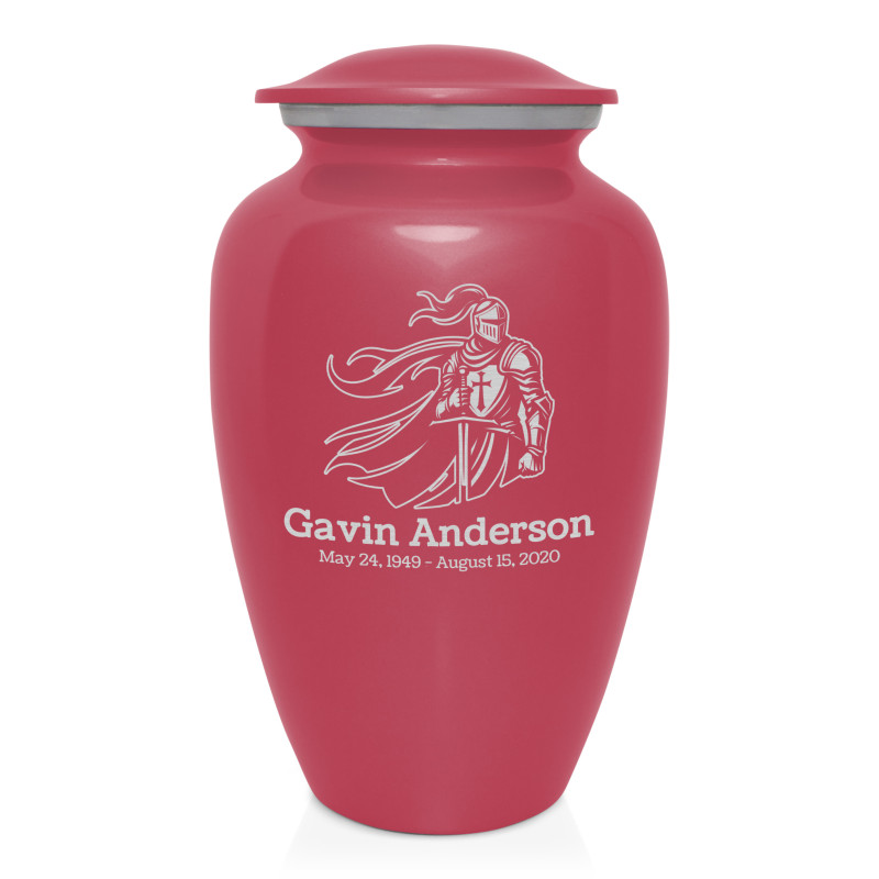 Knight Cremation Urn - Rose Pink