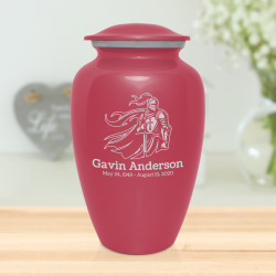 Knight Cremation Urn - Rose Pink