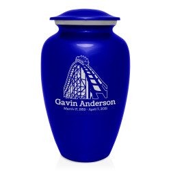 Roller Coaster Cremation Urn - Midnight Blue