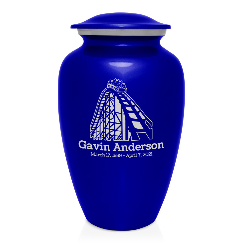 Roller Coaster Cremation Urn - Midnight Blue
