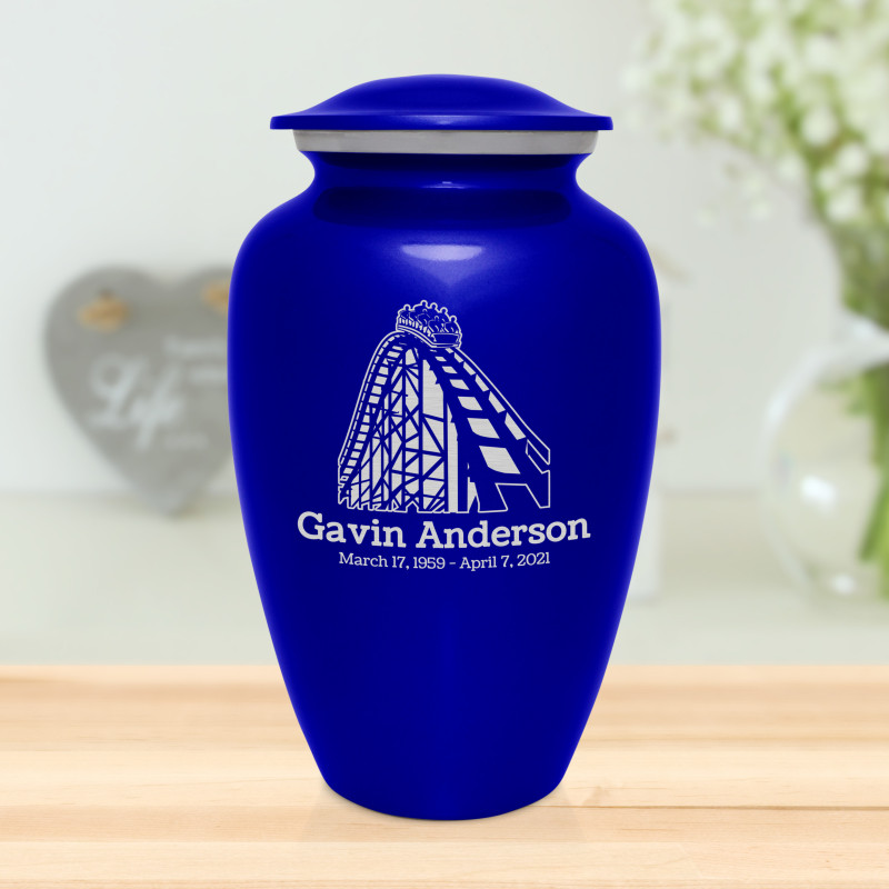 Roller Coaster Cremation Urn - Midnight Blue