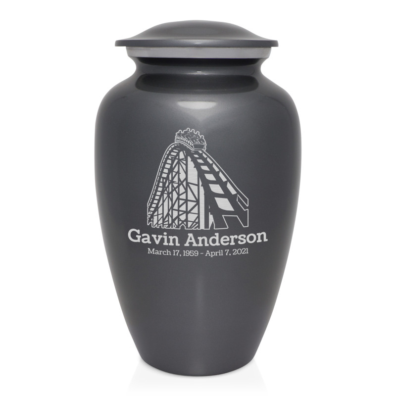 Roller Coaster Cremation Urn - Gunmetal Gray