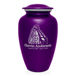 Roller Coaster Cremation Urn - Purple Luster