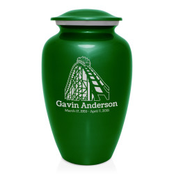 Roller Coaster Cremation Urn - Shamrock Green