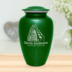 Roller Coaster Cremation Urn - Shamrock Green