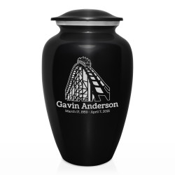 Roller Coaster Cremation Urn - Jet Black