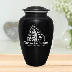 Roller Coaster Cremation Urn - Jet Black