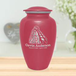Roller Coaster Cremation Urn - Rose Pink