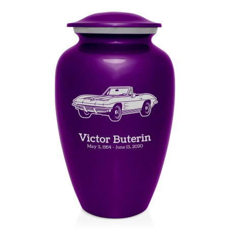 Convertible Cremation Urn - Purple Luster