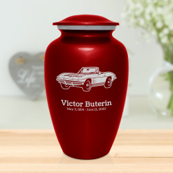 Convertible Cremation Urn - Ruby Red
