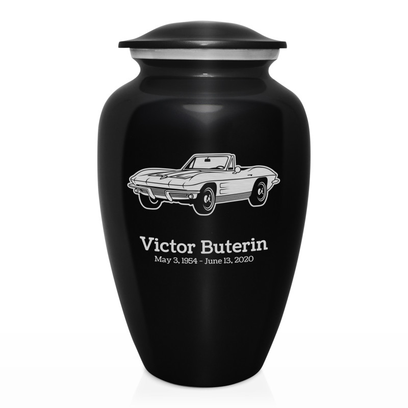 Convertible Cremation Urn - Jet Black