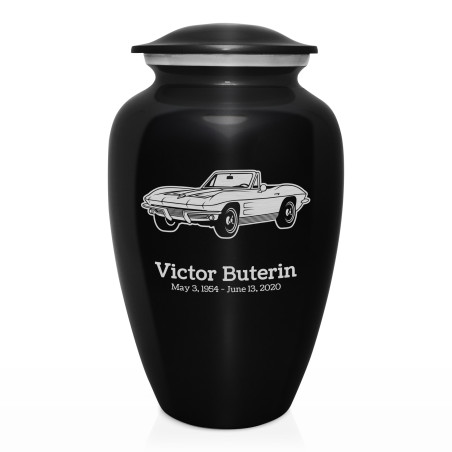 Convertible Cremation Urn - Jet Black