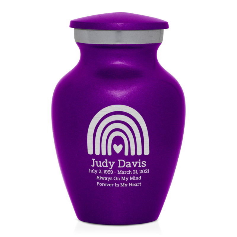 Rainbow Keepsake Urn - Purple Luster