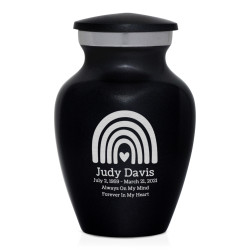 Rainbow Keepsake Urn - Jet Black